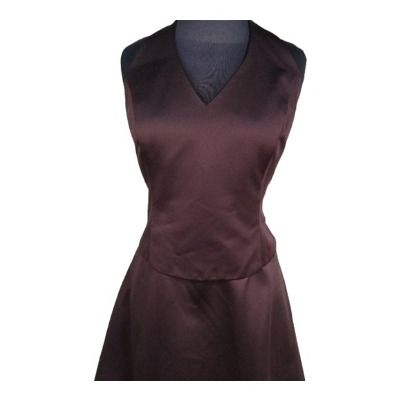 David's Bridal Prom Chocolate Halter Formal - Picture 1 of 8